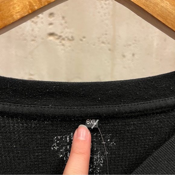 Southpole Vintage Y2K Metallic Silver Embroidered Grunge Thermal Long Sleeve - Picture 3 of 4